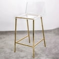 thumbnail image 1 of Heavenly Collection Clear Acrylic Counter Stool with Golden Base – Perfect for Kitchen Island or Dining Area, 1 of 6