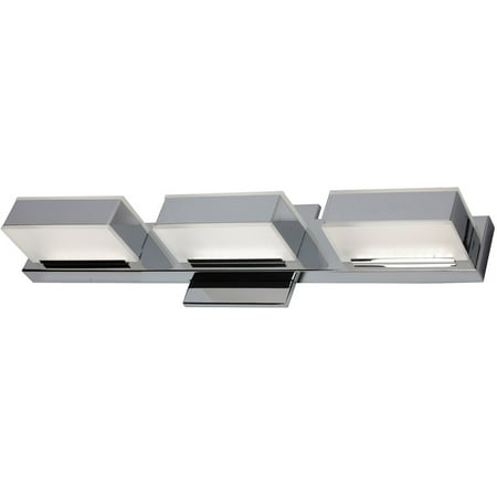 

Bathroom Vanity 3 Light Bulb Fixture With Polished Chrome Finish Metal/Acrylic Material 20 45 Watts