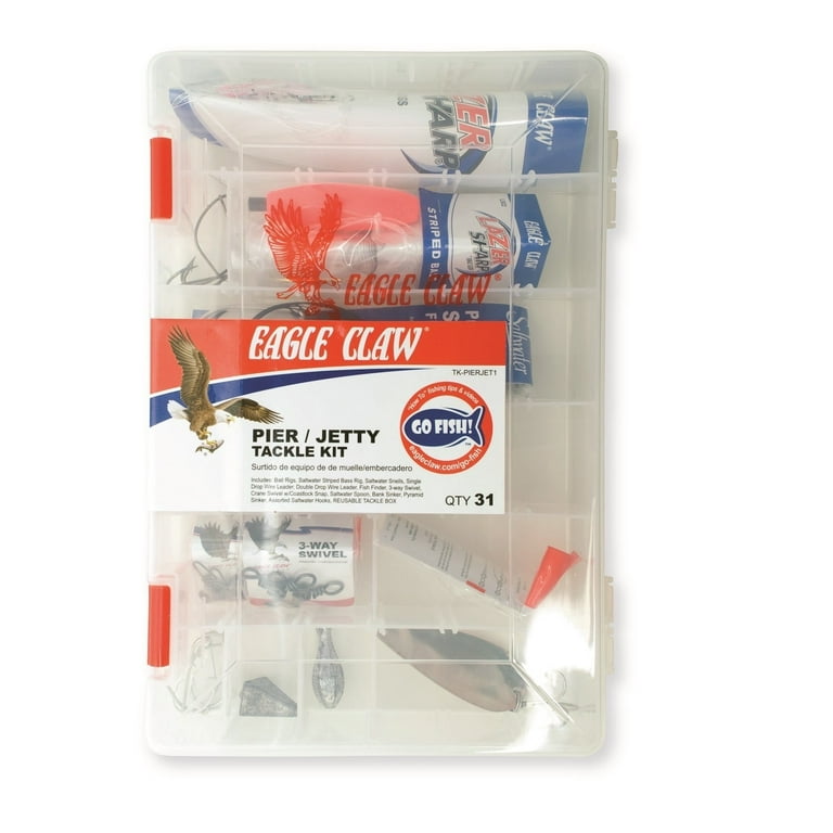 Eagle Claw Pier and Jetty Ready to Fish Fishing Tackle Kit 
