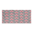 thumbnail image 1 of Geometric Circle Sports Towel, Interlace Spiral Labyrinth Blind Oval Linked Mosaic Image Print, Soft Lightweight Absorbent Ultra Compact Microfiber for Beach Yoga Gym, Red Black, by Ambesonne, 1 of 2