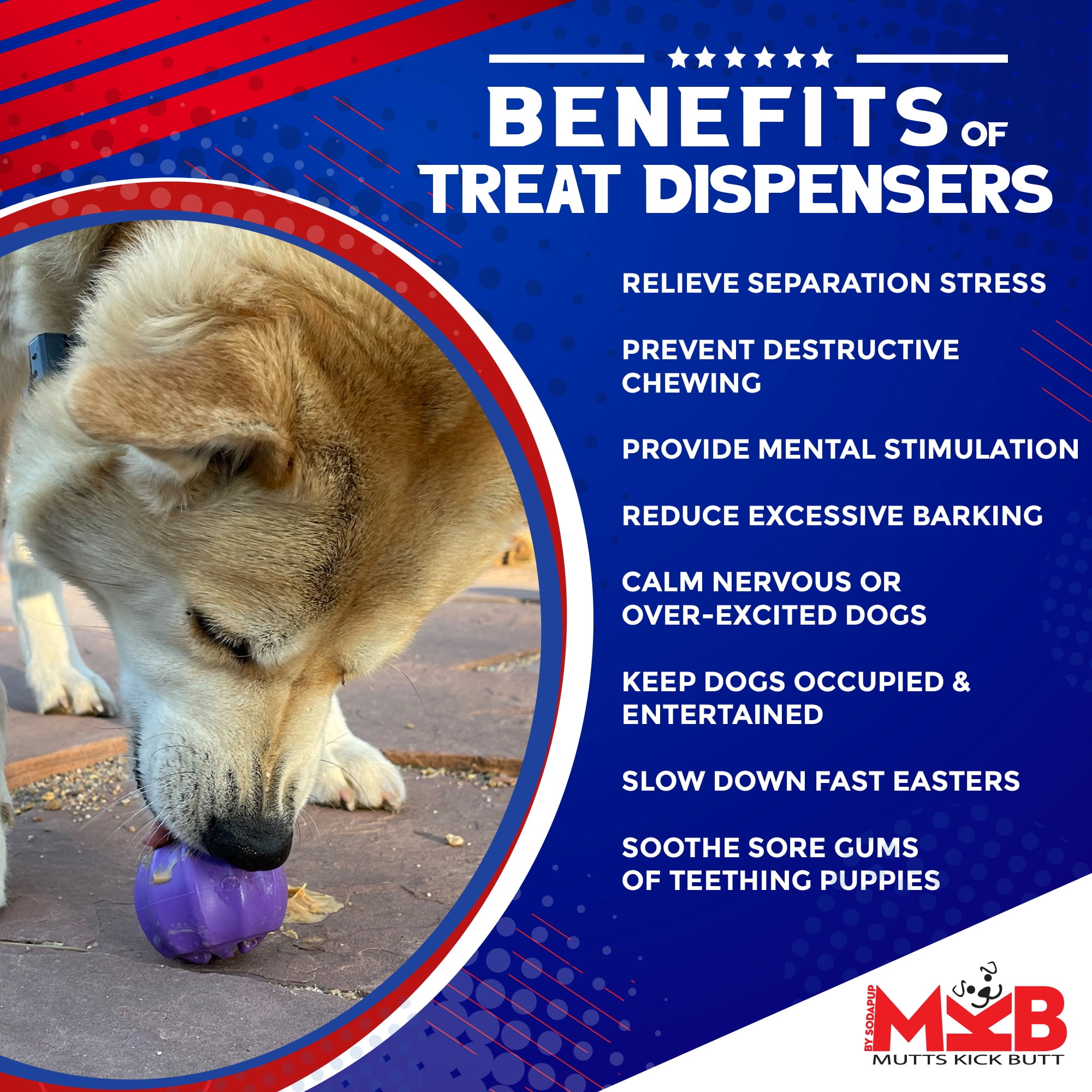 SodaPup MuttsKickButt Cross Bones Treat Pocket – Durable Dog Treat Dispenser & Chew Toy Made in USA from Non-Toxic, Pet Safe, Food Safe Rubber Material for Mental Stimulation, Problem Chewing, & More