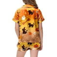 thumbnail image 4 of 8-9 Years Tween Girl's Halloween Pajama Set Short Sleeved Shorts Home Clothes Halloween Pj Set Bluey Halloween Costume, 4 of 5