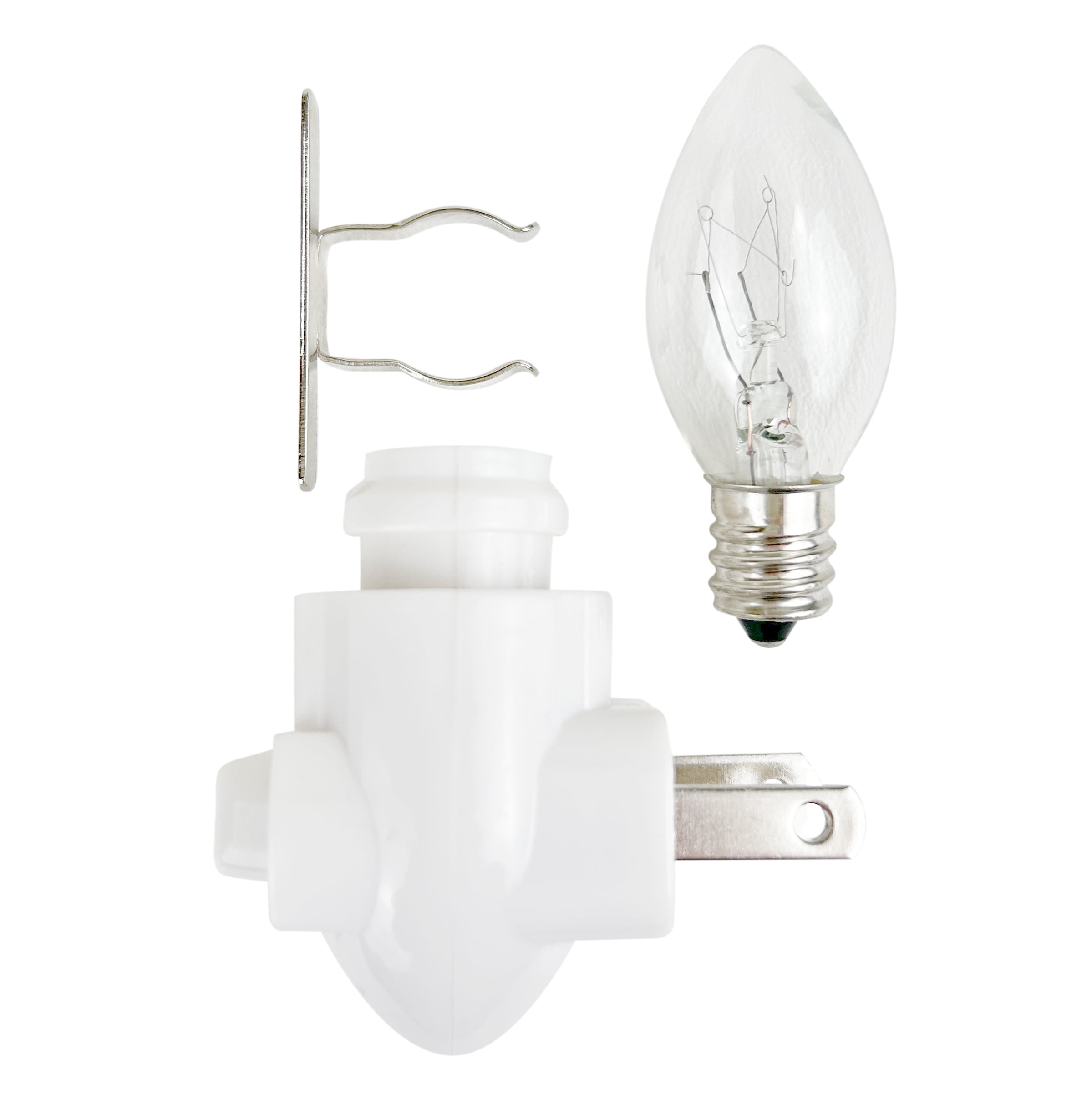 National Artcraft® White Night Light Kit Includes 4W Bulb and Brass Shade Mount to Create Your Own Night Light (Pkg/5)