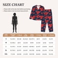 thumbnail image 4 of Pofeuu Rose Flower Print Womens Pajamas Set Long Sleeve Sleepwear Button Down Nightwear Soft Pj Lounge Sets Button Down Pajamas Women-Large, 4 of 7