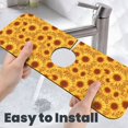 thumbnail image 6 of Sikiie Vintage Leopard Print Sunflower Splash Guard for Sink Faucet-1 PC Super Absorbent Fast Drying Mat Sink Gadgets-Splash Guard for Kitchen, Sink Mat, 6 of 7