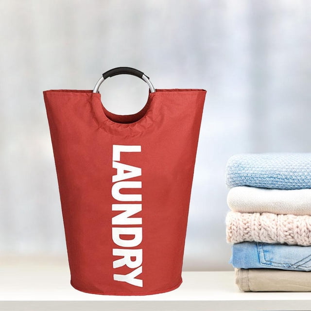 Bolsa plegable de vandería grande perfecl de 115L Almacenamiento a prueba de agua Cesto de ropa sucia Camping rojo