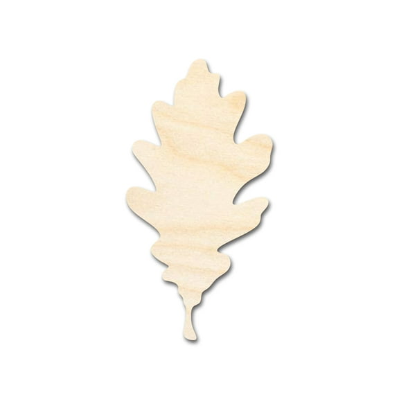 Unfinished Wood Oak Leaf Shape - Fall - Craft - up to 46" DIY 16" / 1/8"