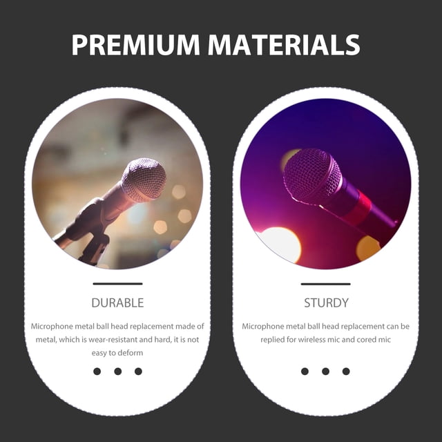 DEEPCRAFF Cabezal Metálico Para Micrófono Inalámbrico Compatible Con Múltiples Modelos Y Resistente