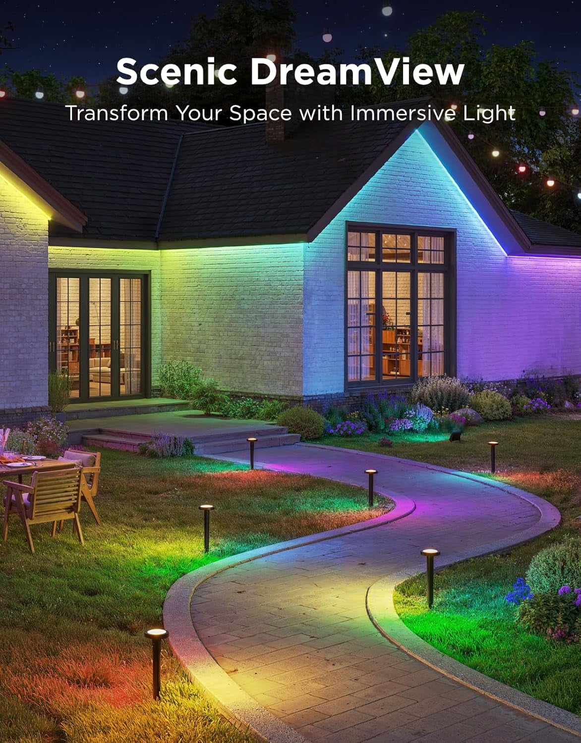 Govee Low Voltage Wired Outdoor Pathway Lights 2, Landscape Lighting with 60+ Scene Modes, IP66 Waterproof for Yard Patio Garden Work with Alexa/Google/Matter
