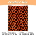 thumbnail image 2 of Halloween Throw Blanket | Orange Pumpkin Fall Fleece Blanket | Soft, Plush, Warm Black Fall Cabin Throw, 100x130 (Pumpkin Halloween), 2 of 7