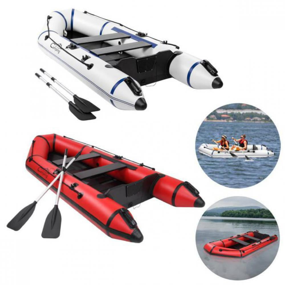 Oars Triple Person nflatable Raft Kayak Rubber Boat Air Pump Water Sport 