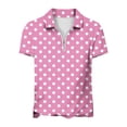 thumbnail image 3 of Puntoco Womens Golf Polo Shirts Summer Short Sleeve 1/4 Zip Tops Moisture Wicking Casual Tennis Activewear Pink XXXL(XXXL), 3 of 5