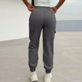 thumbnail image 5 of Resicozy Cargo Pants Women Lightweight Joggers Quick Dry Summer Hiking Drawstring Pants with Pockets Gray M, 5 of 7