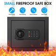thumbnail image 2 of 1.3 cubic feet small home fireproof safe file cabinet, home security safe waterproof and fireproof, with digital keypad, spare key and removable tray, theft-proof fireproof waterproof safe for home m, 2 of 3