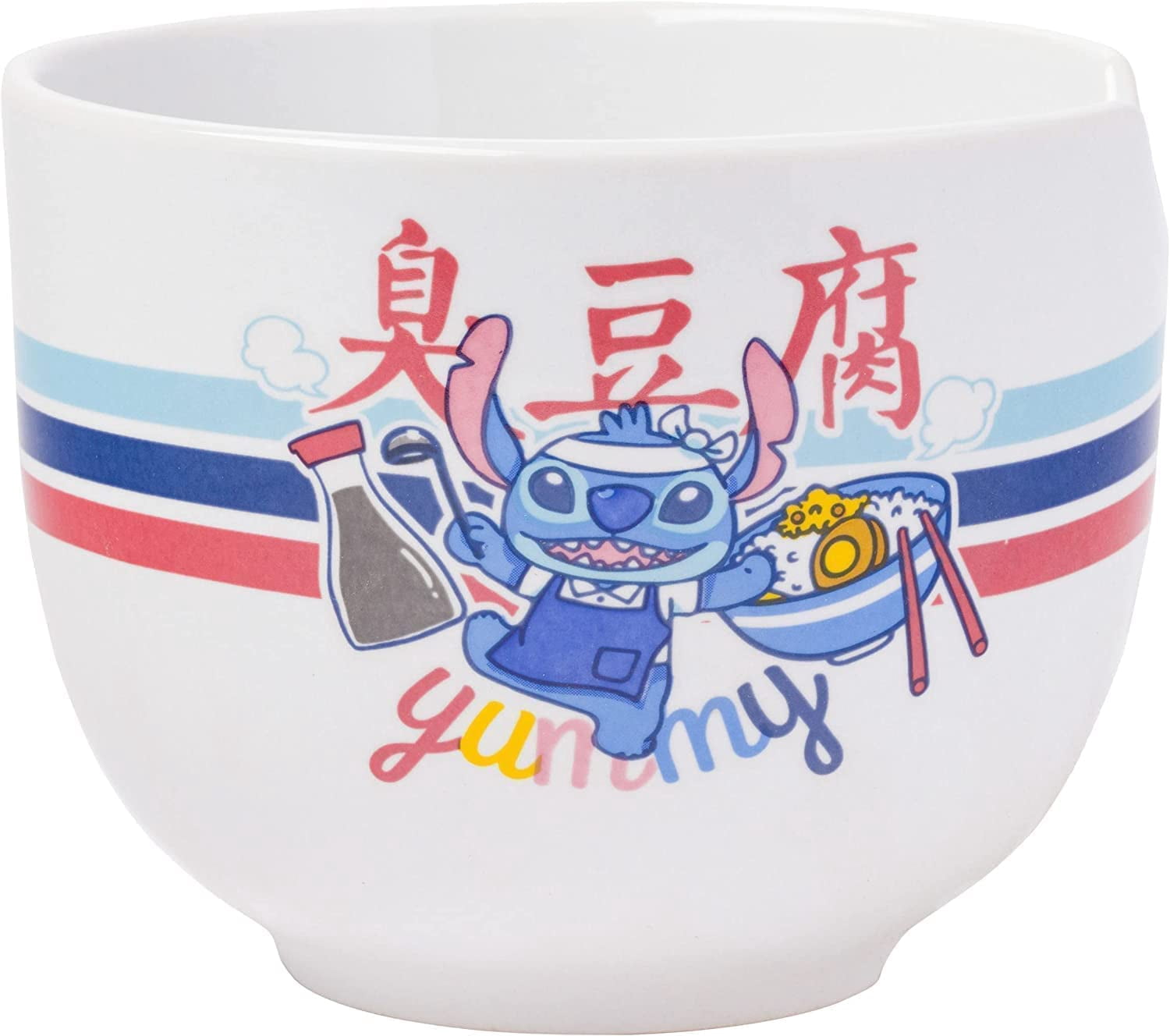 Silver Buffalo Lilo & Stitch Ramenschale Mit Essstäbchen – 590 Ml, Keramik – Offizielles Disney Lizenzprodukt