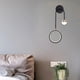 thumbnail image 3 of de pared moderno, lámpara de pared de 3 modos para dormitorio, , sala de , lámpara de pared para granja, lámpara de pared pequeña Bola izquierda negra Colco lámpara de pared, 3 of 8