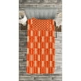 thumbnail image 3 of Ambesonne Geometric Quilted Bedspread Set 2 Pcs, Arrow Lines, Twin Size, Vermilion Cream, 3 of 3