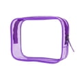 thumbnail image 2 of Bolsa de maquillaje para mujer, organizador de maquillaje, bolsa de viaje transparente impermeable, bolsa de cosméticos de PVC Púrpura M, 2 of 8