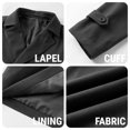 thumbnail image 6 of Sherrylily Men Pea Coat Double Breasted Winter Fashion Trench Coats, 6 of 6