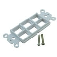 thumbnail image 2 of Wall plate: 6 Open Keystone Decora Plate Insert, White, 2 of 2