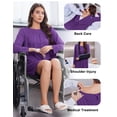 thumbnail image 3 of Pinspark Open Back Hospital Gowns for Women Tear Away Snap Long Sleeve Womens Hospital Gowns Adaptive Clothing for Women, 3 of 6