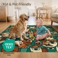 thumbnail image 4 of ODIKA 5'x7' Ultra-Soft Area Rug, Retro Overlapping Funky Portrait Contemporary Geometric Bathroom None Washable, Bare feet friendly, Silk-Touch for Bedroom Home office, 4 of 7