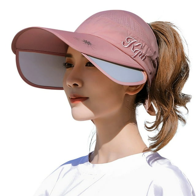 Fgnfyis Sun Hat Lady Sun Protection Big Sun Hat UV Protection Bike Running Sun Hat Baseball Caps Watermelon Red