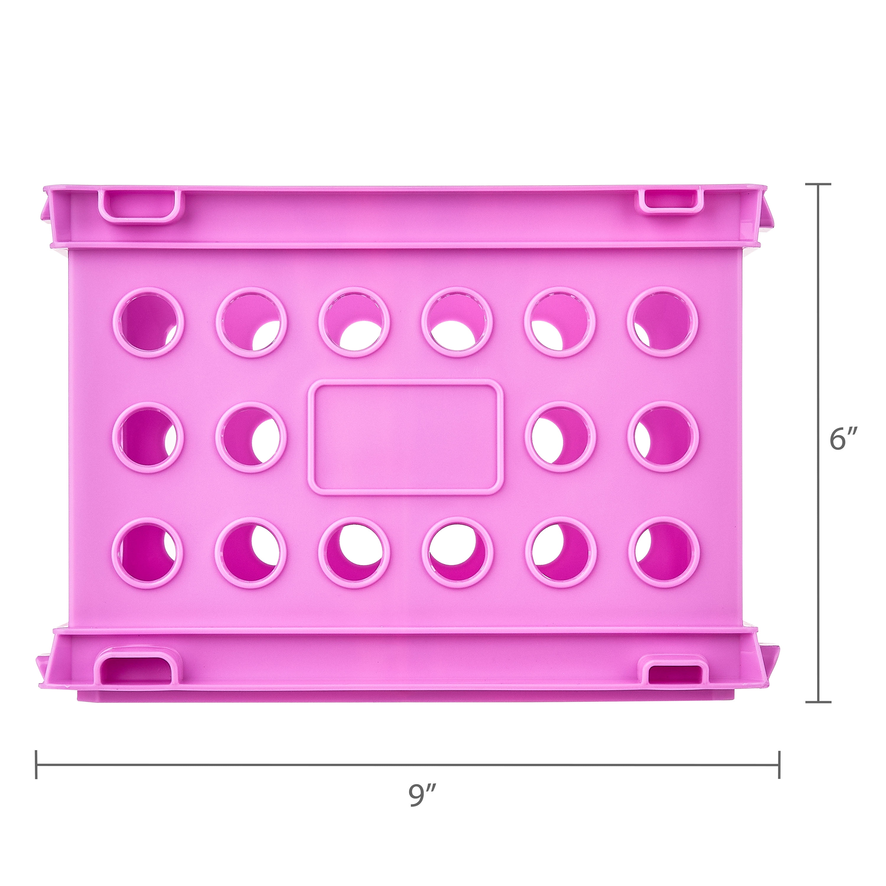 Pen+Gear Plastic Mini Crate, Modular Desktop Storage Box, Violet Glow, 1-Pack