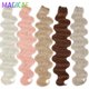 thumbnail image 2 of Typpkmm 30 Pulgadas 200 Gramos Barbe Ombre Rubio T1b/27 Body Wave MarróN M816 Piano 27/613 Gris Blanco 58 Paquetes De Tejido De Pelo SintéTico Pink, 2 of 7