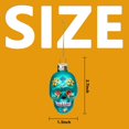 thumbnail image 2 of Adornos de cristal LFUTARI con forma de calavera de azúcar del Día de los Muertos, 12 unidades, 2 of 6