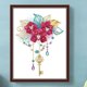 thumbnail image 1 of Cuadros Decorativos 5D DIY Kit de pintura de diamante con forma especial parcial, colgante de flor (XD075) Wdftyju embutido en tela, 1 of 1