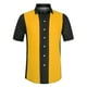 thumbnail image 1 of Camisas hawaianas manga corta botones botones a rayas playeras Amarillo negro T L, 1 of 6