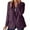 Purple, variant on Casual Blazers for Women 2025 Long Sleeve Open Front Button Notch Lapel Collar Business Casual Work Office Jacket