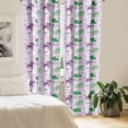 thumbnail image 2 of Ambesonne Animals Window Curtains, Cartoon Tiger Elephant Pig, Each 28" W x 84" L, Fuchsia Laurel Green, 2 of 4