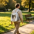 thumbnail image 5 of Cat Carrier Backpack, Expandable Bubble Pet Carrier for Cats and Small Dogs, Travel Backpack for Hiking, Walking & Outdoor Adventures (1PC, White - A), 5 of 7