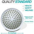 thumbnail image 3 of Rainfall Shower Head with Filter 6 Inches Fixed Rain Showerhead High Pressure Anti-Scaling Bathroom Showerhead Round 360° Adjustable Fixed Shower, 3 of 8