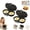 Black, variant on Dual Cavity Microwave Egg Poacher, 2-Egg Cooker with Lid and Handle, Breakfast Sandwich Maker for Kitchen
