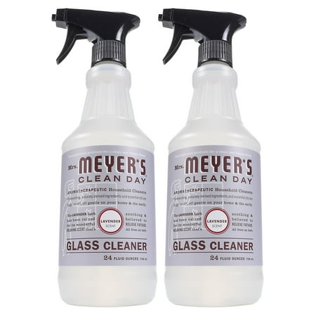 (2 Pack) Mrs. Meyer's Clean Day Glass Cleaner, Lavender, 24 fl (Best Way To Clean Shower Glass Scum)
