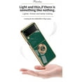 thumbnail image 5 of Ultra-Thin Case Apply to Samsung Galaxy Z Flip 3,Soft TPU Electro-Plating Bumper Design with Ring Buckle Holder with Magnetic Suction Car Function Full Protection Phone Cover (Dark Green), 5 of 7