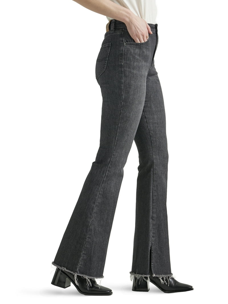 Lee® Women's Heritage High Rise Flare Jean with Raw Hem - Walmart.com