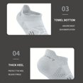 thumbnail image 5 of 2 Pairs Ankle Running Socks Low Cut Breathable Sports Tab Cushioned Casual Cotton Socks for Men and Women , Athletic Cushioned Low Cut Running Socks for a Secure Fit, 5 of 8