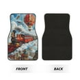 thumbnail image 2 of Pofeuu Red Train Hot Air Balloon Print Car Foot Mat Set of 4 Pieces - All-Weather Full Set Floor Mats for Cars Trucks SUVs, 2 of 7