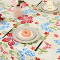thumbnail image 6 of decorUhome Vinyl Tablecloth with Flannel Backing Rectangle, Waterproof Plastic Table Cover for Dinner, Picnic, Indoor and Outdoor(Butterfly, 52" x 70"), 6 of 7