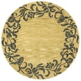 thumbnail image 4 of SAFAVIEH Soho Leah Floral Wool Area Rug, Gold/Black, 6' x 6' Round, 4 of 8