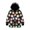 Black, variant on lnmuld Girls Flower Bow Print Plush Lined Hooded Coat Button Front Elastic Cuff Warm Casual Winter Outerwear for Kids Black,9-10 Years