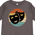 thumbnail image 4 of Inktastic Theater Masks Acting Gift Retro Sunset Boys or Girls Long Sleeve Toddler T-Shirt, 4 of 5