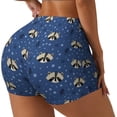 thumbnail image 1 of Balery Raccoon blue point Pantalones cortos de entrenamiento estampados para mujer, sin costuras, ajustados, para gimnasio, yoga, correr, deportes, ejercicio activo, fitness.-X-Large, 1 of 8