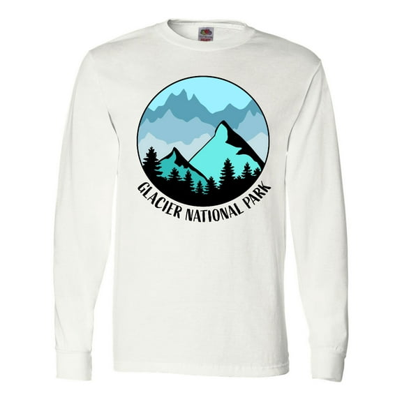 Inktastic Glacier National Park Montana Mountains Long Sleeve T-Shirt