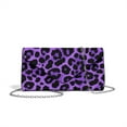 thumbnail image 7 of TSOVTHRID Purple Leopard Print Womens Clutch Purses Ladies Evening Handbags Leather Envelope Bag for Women Wedding Party Cocktail Prom with Detachable Chain, 7 of 7