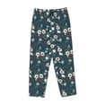 thumbnail image 4 of Naloa Vintage Floral Print Women’s Ultra-Soft Comfy Pajama Lounge Pants with Pockets & Drawstring, 4 of 8